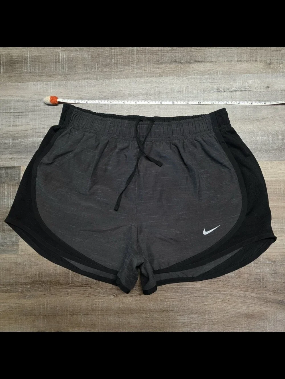 Nike Dri-FIT Women's Running Athletic Shorts Black Gray Lined Size Small